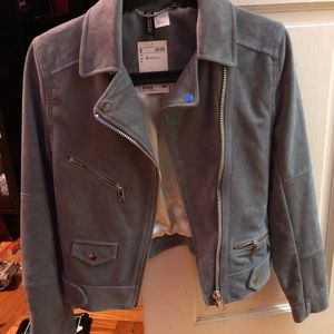 Light Blue Suede Jacket